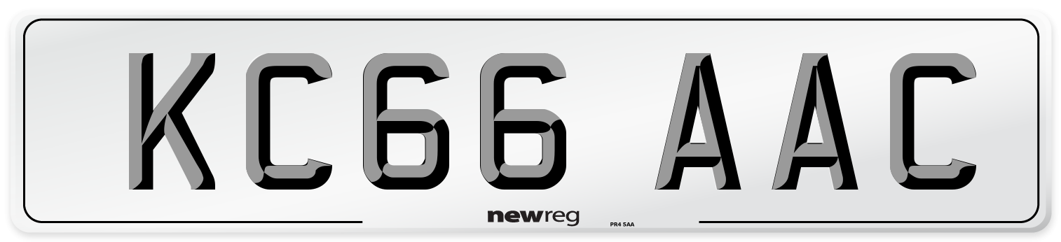 KC66 AAC Number Plate from New Reg